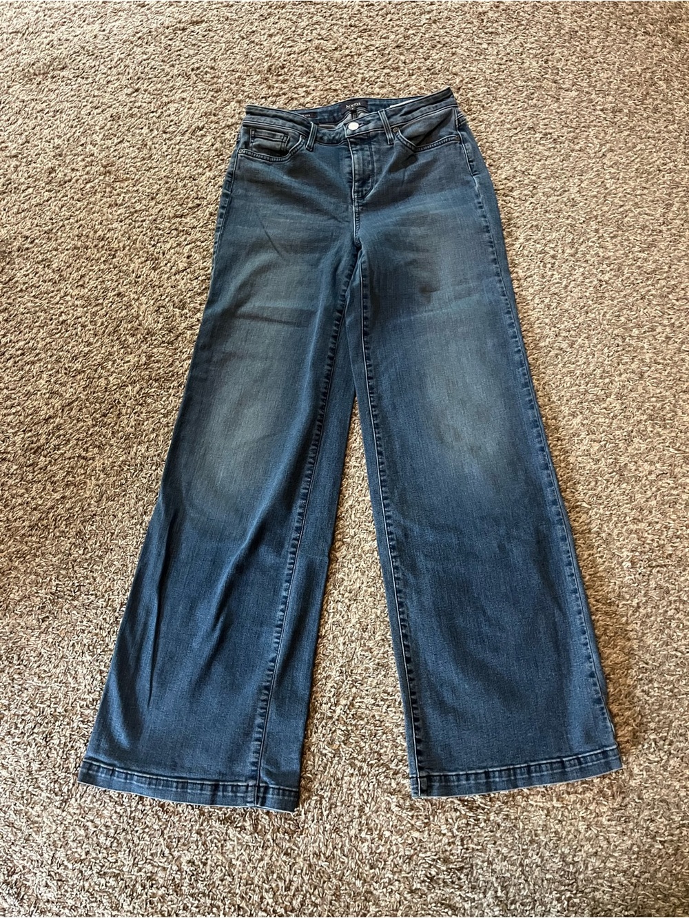 NYDJ Wide-Leg Jeans in Dark Blue Wash